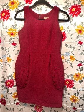 JORYA- RED WOMENS SLEEVELESS DINNER DRESS W/ POCKETS SIZE 6